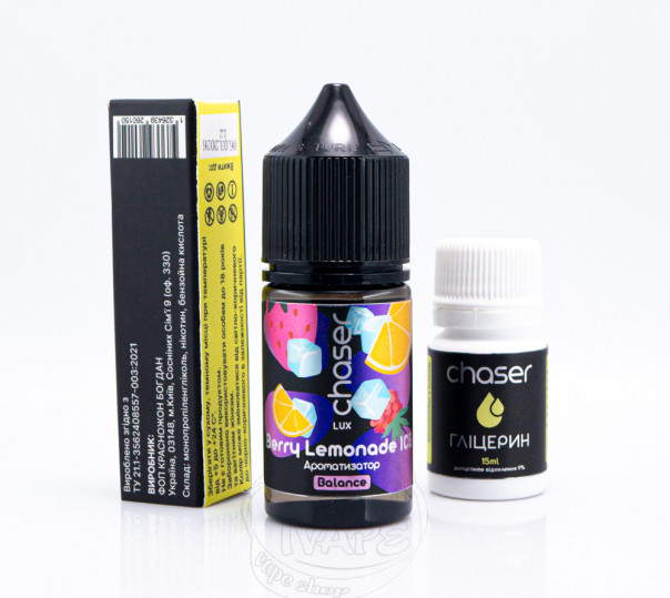 Жидкость Chaser Lux ICE Salt Berry Lemonade ICE 30ml 65mg зі смаком ягідного лимонаду з холодком (набор компонентов)