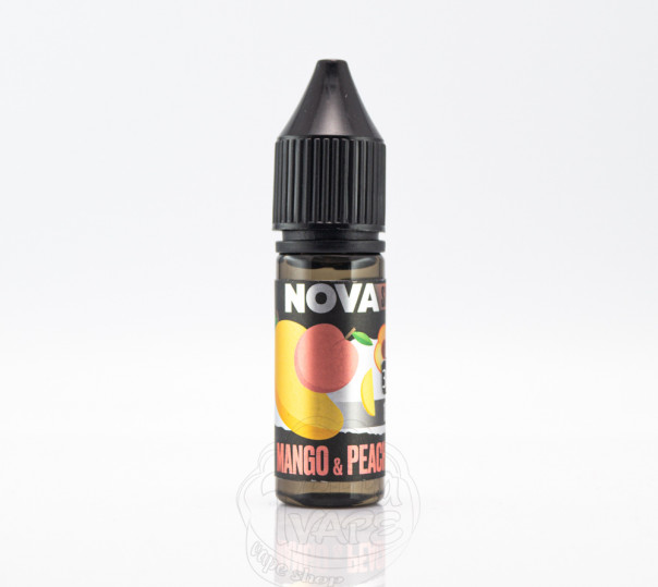 Рідина Nova Salt Mango Peach 15ml 30mg на сольовому нікотині зі смаком манго і персика