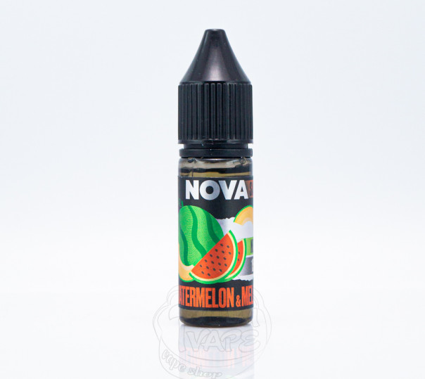 Жидкость Nova Salt Watermelon Melon 15ml 50mg на солевом никотине со вкусом арбуза и дыни