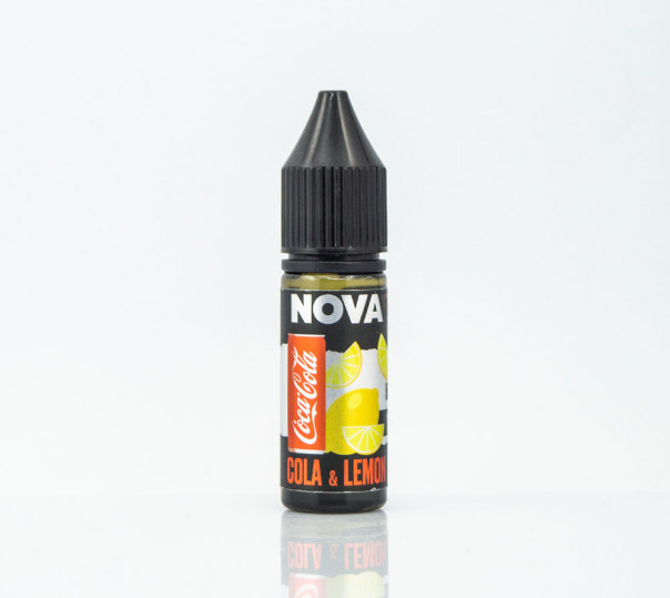 Рідина Nova Salt Cola Lemon 15ml 30mg на сольовому нікотині зі смаком коли з лимоном