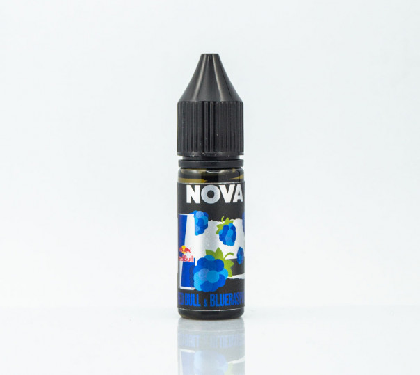 Жидкость Nova Salt Red Bull Blueraspberry 15ml 30mg на солевом никотине со вкусом энергетика с синей малиной