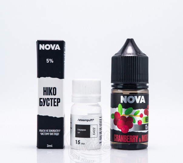 Рідина Nova Salt Cranberry Mors 30ml 65mg зі смаком журавлинного морсу (набір компонентів)