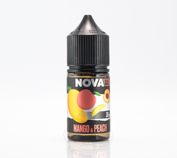 Жидкость Nova Salt Mango Peach 30ml 30mg на солевом никотине со вкусом манго с персиком