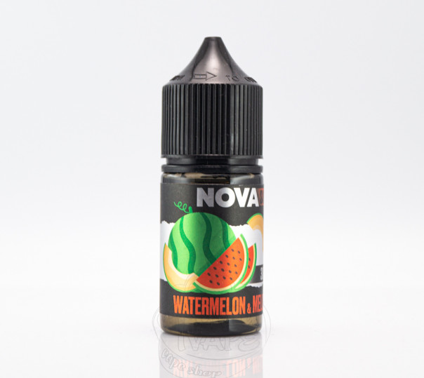 Рідина Nova Salt Watermelon Melon 30ml 30mg на сольовому нікотині зі смаком кавуна та дині