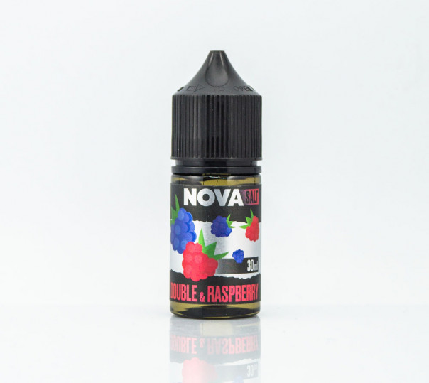 Жидкость Nova Salt Double Raspberry 30ml 30mg на солевом никотине со вкусом малины