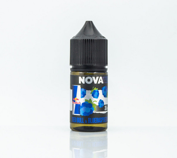 Жидкость Nova Salt Red Bull Blueraspberry 30ml 30mg на солевом никотине со вкусом энергетика с синей малиной