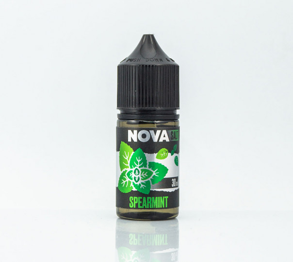 Жидкость Nova Salt Spearmint 30ml 30mg на солевом никотине со вкусом мятной жвачки