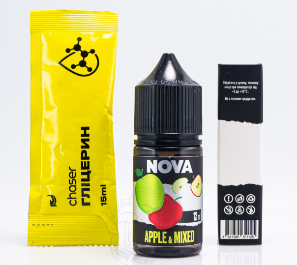 Жидкость Nova Salt Apple Mixed 30ml 50mg со вкусом яблока (набор компонентов)