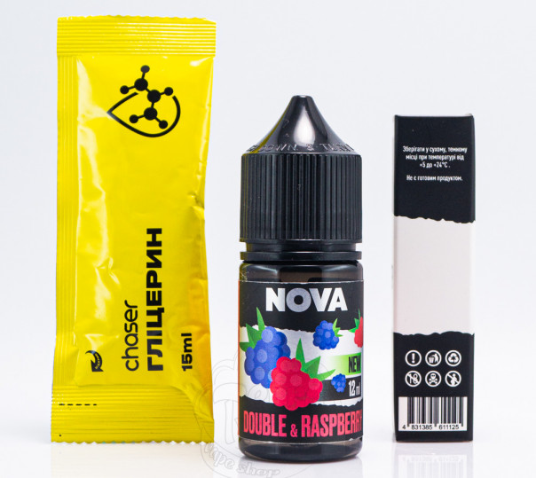 Жидкость Nova Salt Double Raspberry 30ml 50mg со вкусом малины (набор компонентов)