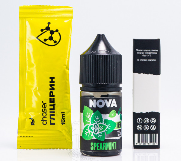 Жидкость Nova Salt Spearmint 30ml 50mg со вкусом мятной жвачки (набор компонентов)