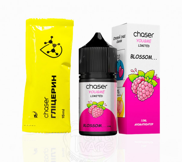 Рідина Chaser You&Me Limited Salt Blossom 30ml 65mg зі смаком малини та троянди (набір компонентів)