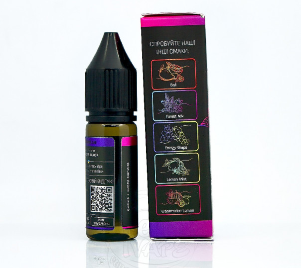 Рідина Chaser Black Salt New Blackberry Sour Raspberry 15ml 50mg на сольовому нікотині зі смаком ожини та кислої малини