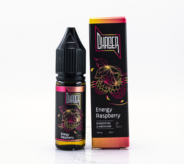 Рідина Chaser Black Salt New Energy Raspberry 15ml 30mg на сольовому нікотині зі смаком малинового енергетика