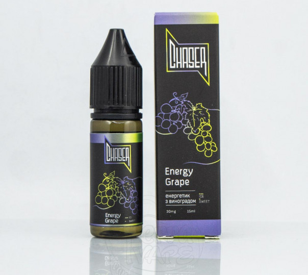 Жидкость Chaser Black Salt New Energy Grape 15ml 30mg на солевом никотине со вкусом виноградного энергетика