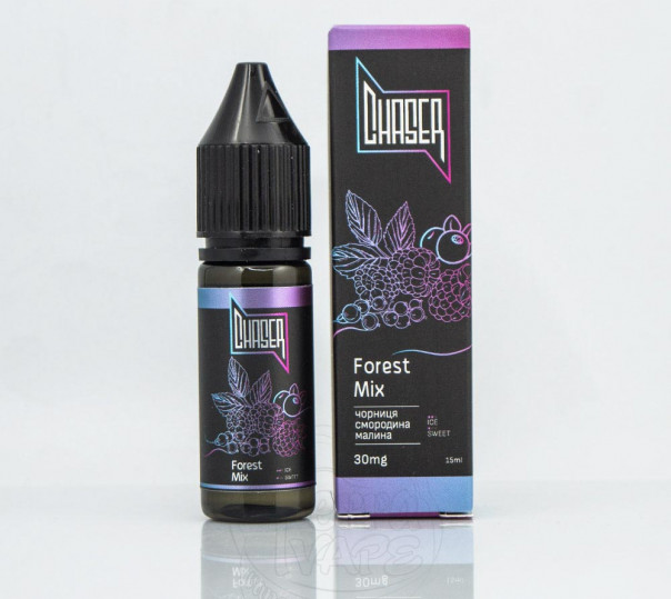 Рідина Chaser Black Salt New Forest Mix 15ml 50mg на сольовому нікотині зі смаком лісових ягід