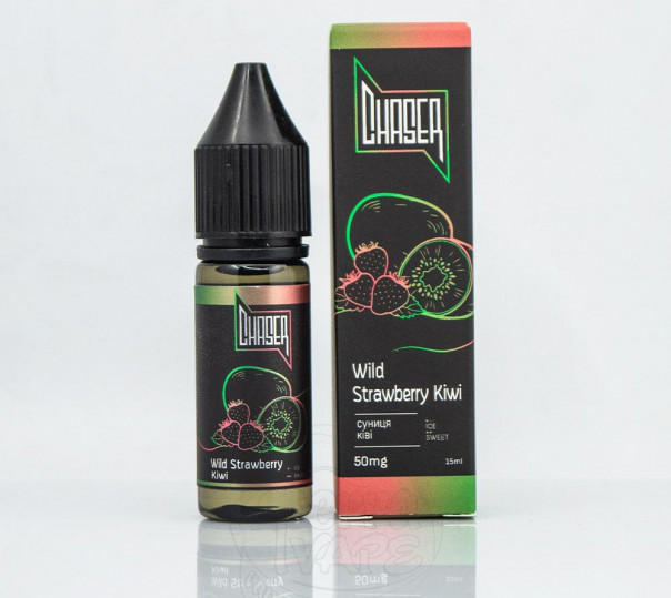 Рідина Chaser Black Salt New Kiwi Wild Strawberry 15ml 30mg на сольовому нікотині зі смаком ківі та суниці