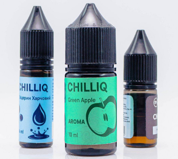 Жидкость Chill Up ChilLiq Salt Green Apple 30ml 50mg со вкусом зеленого яблока (набор компонентов)