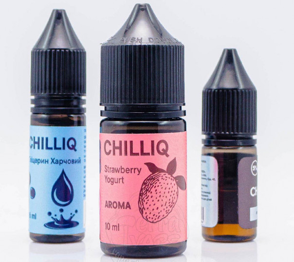 Жидкость Chill Up ChilLiq Salt Strawberry Yogurt 30ml 50mg со вкусом клубничного йогурта (набор компонентов)