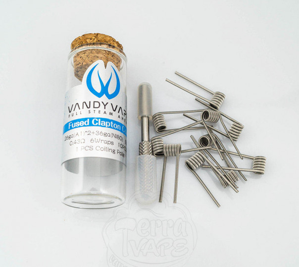 Спіралі для вейпа Vandy Vape Fused Clapton Coil 0.43ohm 10 штук