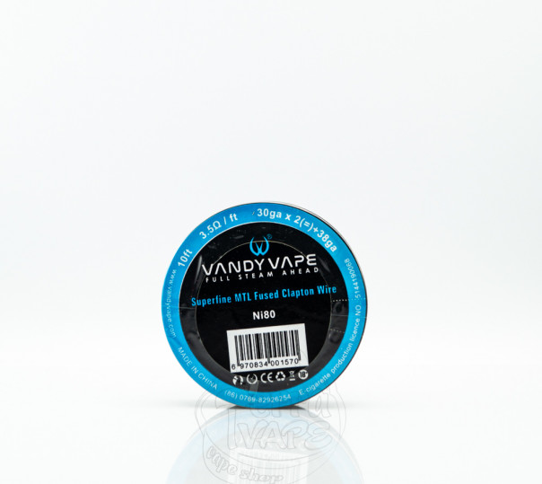 Vandy Vape Superfine MTL Fused Clapton Wire (катушка 304см)