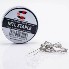 Спіралі Coilology Pre-built MTL Staple Coils Ni80 0.52 Ом 10 штук (готовий койл)
