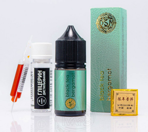 Жидкость DSM Tea Salt Black Tea Bergamot 30ml 50mg со вкусом черного чая с бергамотом (набор компонентов)