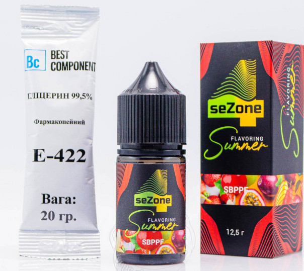 Жидкость 4 Sezone Summer Salt SBPPF 30ml 0mg со вкусом фруктово-ягодного микса (набор компонентов)