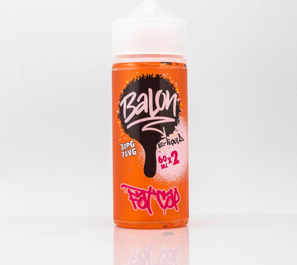 Рідина Balon Organic Fat Cap 120ml 1.5mg на органічному нікотині зі смаком персика та дині