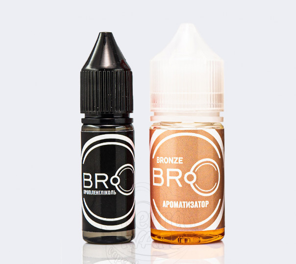 Рідина BRO Salt Bronze 30ml 0mg без нікотину зі смаком тютюну з кремом