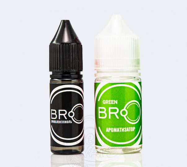 Рідина BRO Salt Green 30ml 0mg без нікотину зі смаком яблука