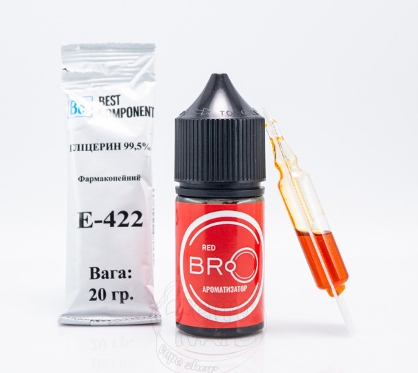 Жидкость BRO Salt Red 30ml 0mg без никотина со вкусом клубники и ананаса (набор компонентов)