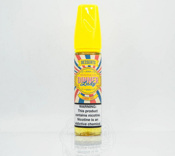 Жидкость Dinner Lady Organic Lemon Tart 60ml 3mg на органическом никотине со вкусом лимонного пирога