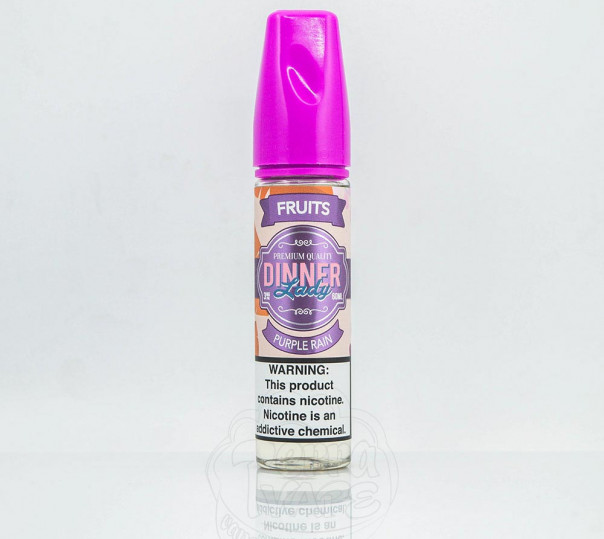 Рідина Dinner Lady Organic Purple Rain 60ml 3mg на органічному нікотині зі смаком малини, чорниці та лимона