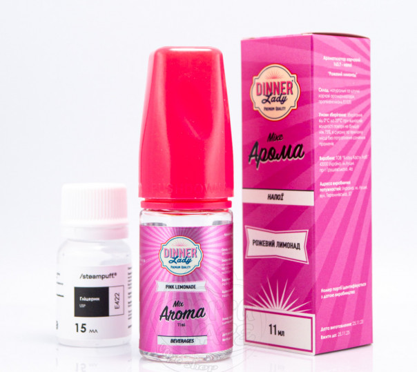 Жидкость Dinner Lady Salt Pink Lemonade 30ml 50mg со вкусом розового лимонада со льдом (набор компонентов)