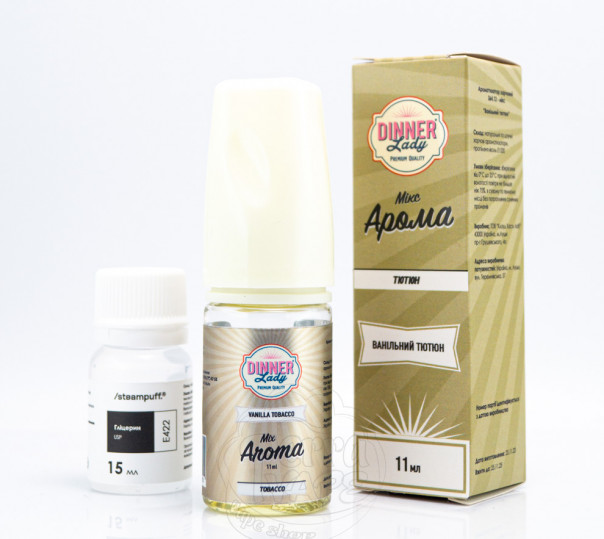 Жидкость Dinner Lady Salt Vanilla Tobacco 30ml 50mg со вкусом табака с ванилью (набор компонентов)