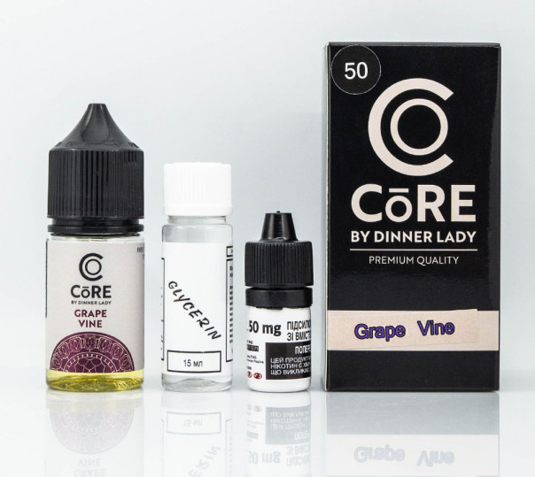 Набір для приготування рідини Core by Dinner Lady Salt Grape Vine 30ml 25mg на сольовому нікотині