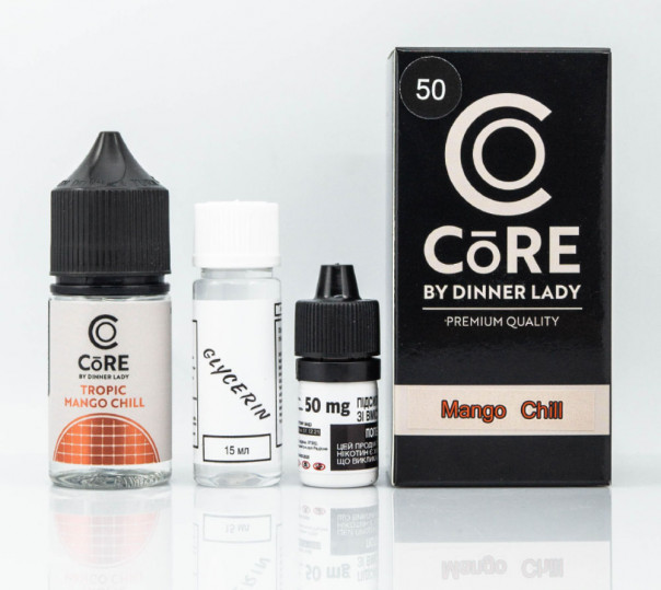 Набір для приготування рідини Core by Dinner Lady Salt Mango Chill 30ml 25mg на сольовому нікотині