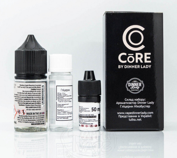 Набор для приготовления жидкости Core by Dinner Lady Salt Strawberry Apple 30ml 25mg на солевом никотине