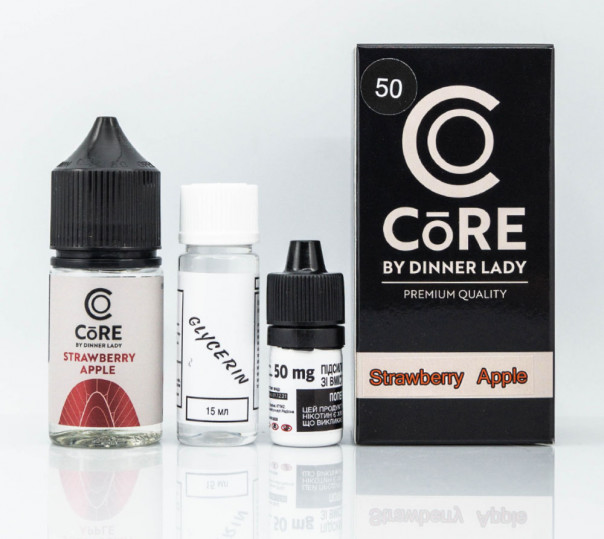 Набор для приготовления жидкости Core by Dinner Lady Salt Strawberry Apple 30ml 25mg на солевом никотине