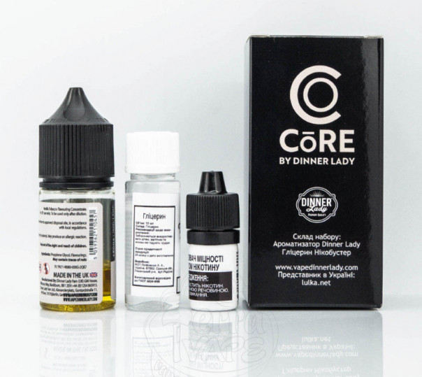 Набір для приготування рідини Core by Dinner Lady Salt Vanilla Tobacco 30ml 25mg на сольовому нікотині