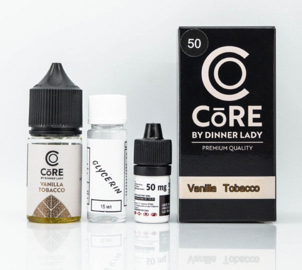 Набір для приготування рідини Core by Dinner Lady Salt Vanilla Tobacco 30ml 25mg на сольовому нікотині