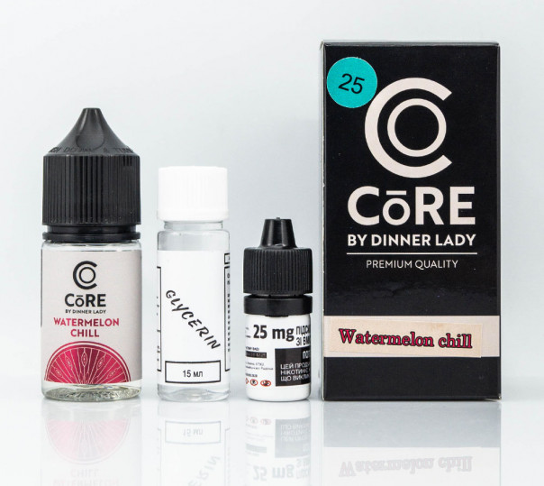 Набор для приготовления жидкости Core by Dinner Lady Salt Watermelon Chill 30ml 25mg на солевом никотине