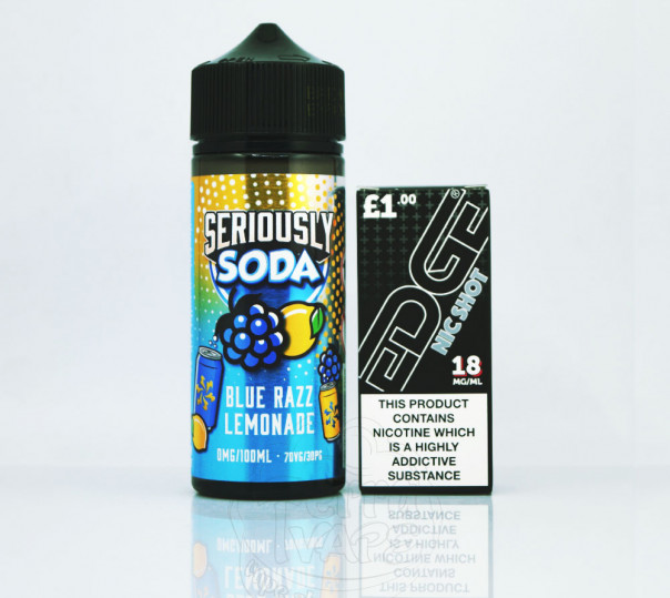 Doozy Seriously Soda Blue Razz Lemonade 120ml 3mg на органічному нікотині