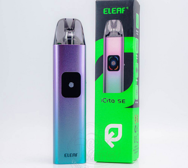 Eleaf iCita SE Pod System Kit 1400mAh Gradient Green-Purple Многоразовая POD система