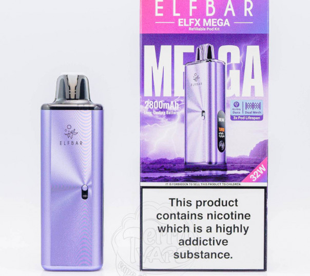 ELF BAR ELFX MEGA Pod Kit 2800mAh Cyan Многоразовая POD система