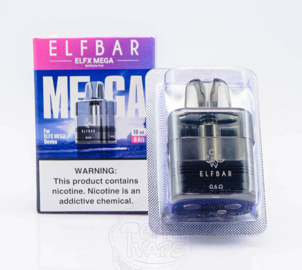 Картридж для многоразовой POD системы Картридж ELF BAR ELFX Mega Pod Cartridge 10ml 0.6 Ом