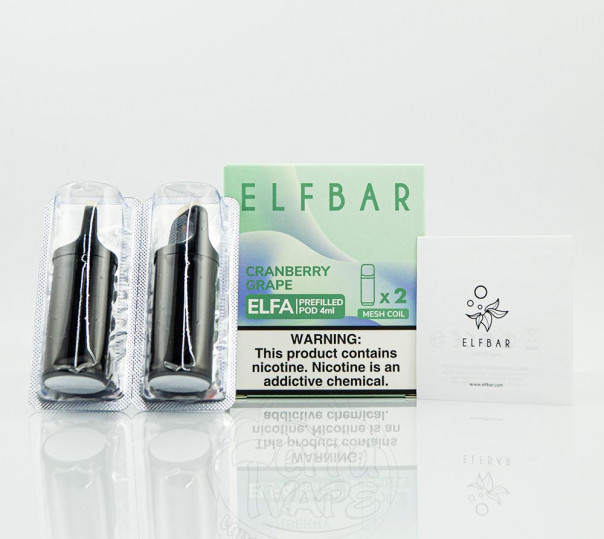 Картридж для Elf Bar ELFA - Cranberry Grape (Клюква с виноградом) 1200 затяжек 1шт