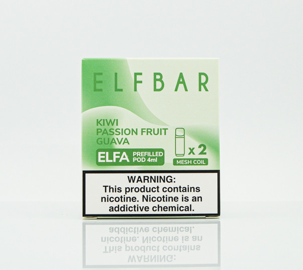 Картридж для Elf Bar ELFA - Kiwi Passion Fruit Guava (Киви, маракуйя, гуава) 1200 затяжек 1шт