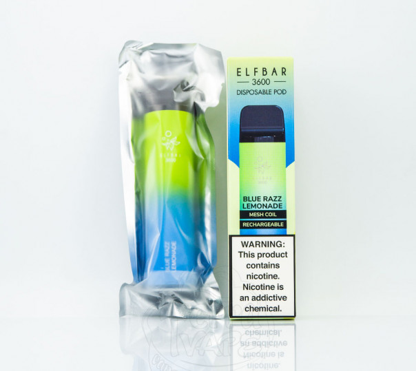 Elf Bar 3600 Blue Razz Lemonade (Лимонад из синих ягод) Одноразовый POD