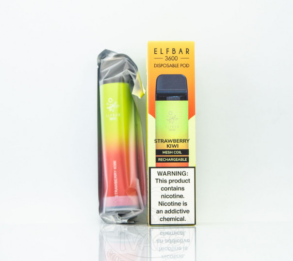 Elf Bar 3600 Strawberry Kiwi (Клубника с киви) Одноразовый POD